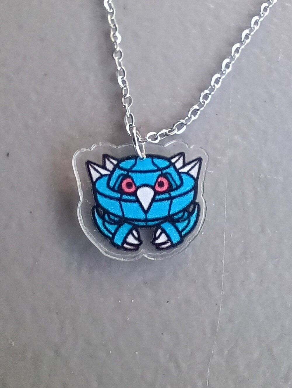 Pokemon Metang Acrylic Handmade Stainless Steel Necklace